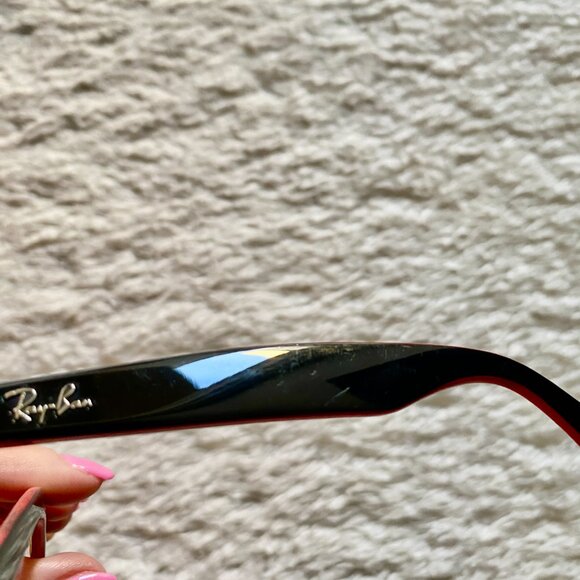 Ray-Ban RB1528 Optics Kids Eyeglass Frames – Polished Black on Red – 46/16~125 - Picture 8 of 16